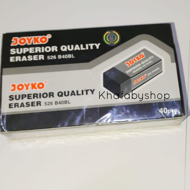 

Penghapus Pensil/Stip Pensil Joyko B40P Putih/Eraser B40 Hitam 1 Pack 40 Pcs