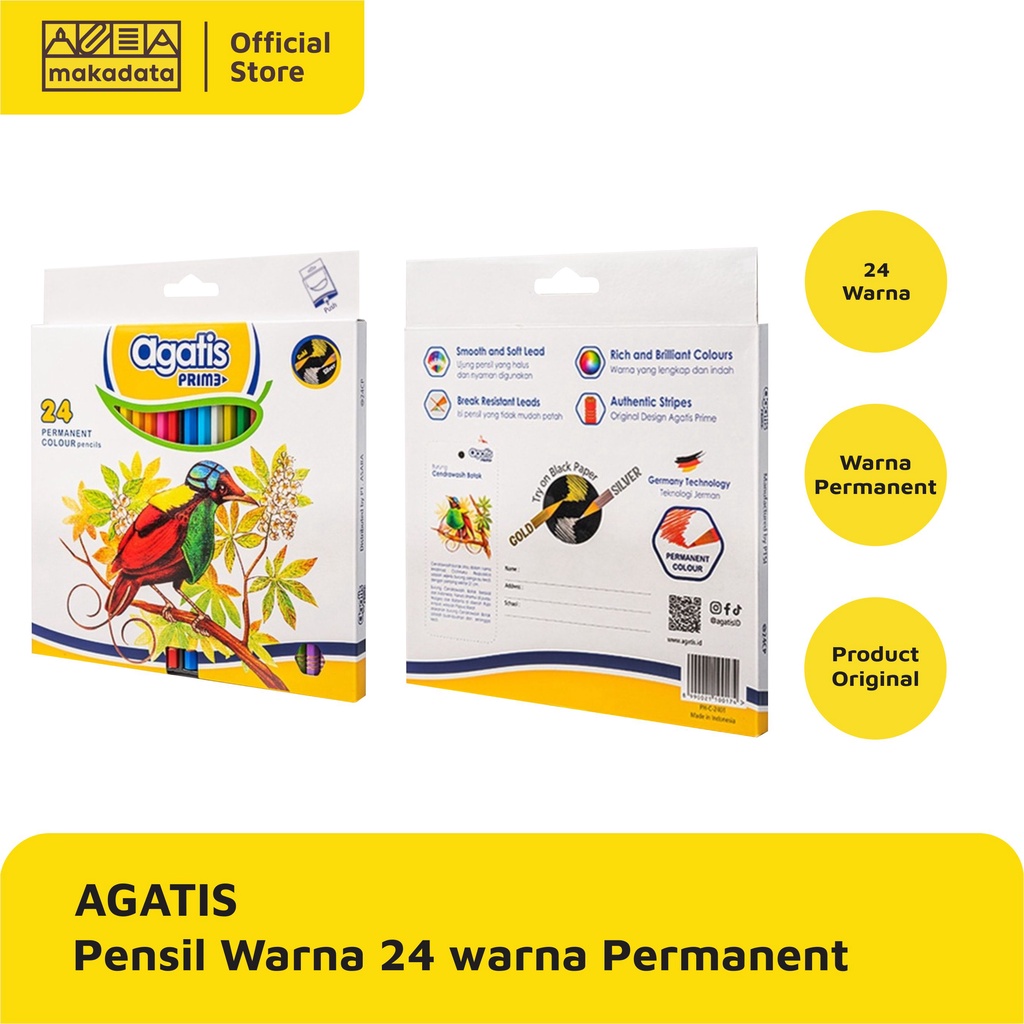 

COLOUR PENCIL / PENSIL WARNA AGATIS PRIME 24 WARNA PANJANG MURAH