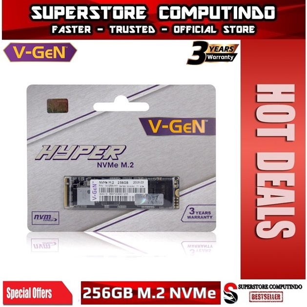 SSD V-Gen 256GB Hyper M.2 NVMe / SSD VGen 256GB NVMe M.2