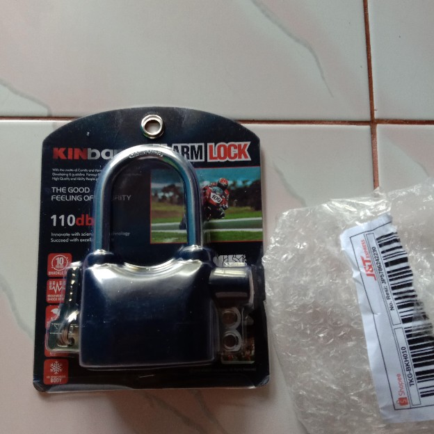 Gembok Alarm Anti Maling Kinbar Original Ontime Shop