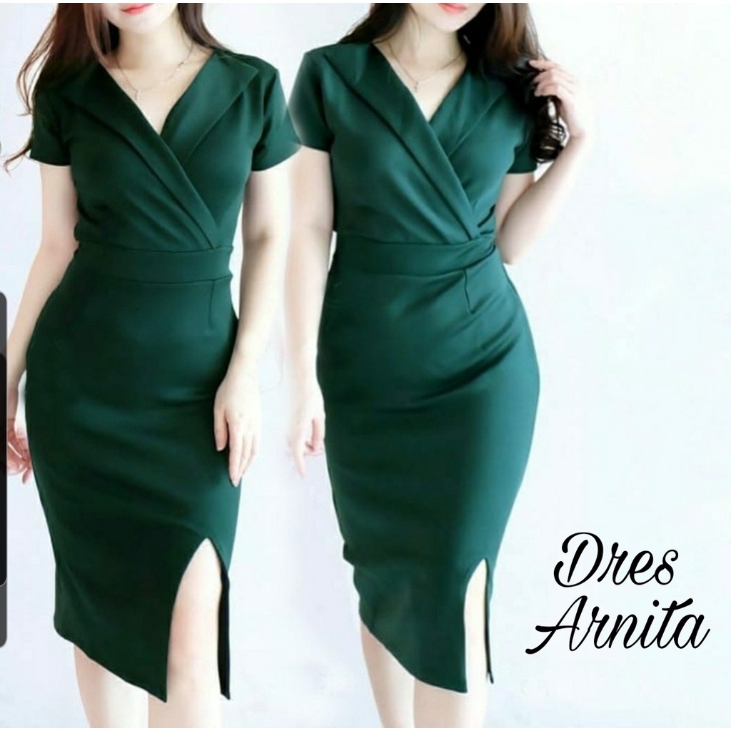 [MCFK] Dress Arnita / Dress Wanita Casual Dress / Casual Dress / Dress Korea / Dress Leli / Gaun Pesta Mewah