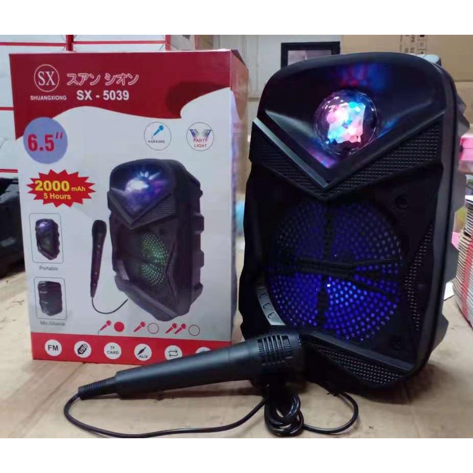 SPEAKER 5035 BLUETOOTH PORTABLE SX FREE MICROPHONE SPEAKER KARAOKE MIC VD