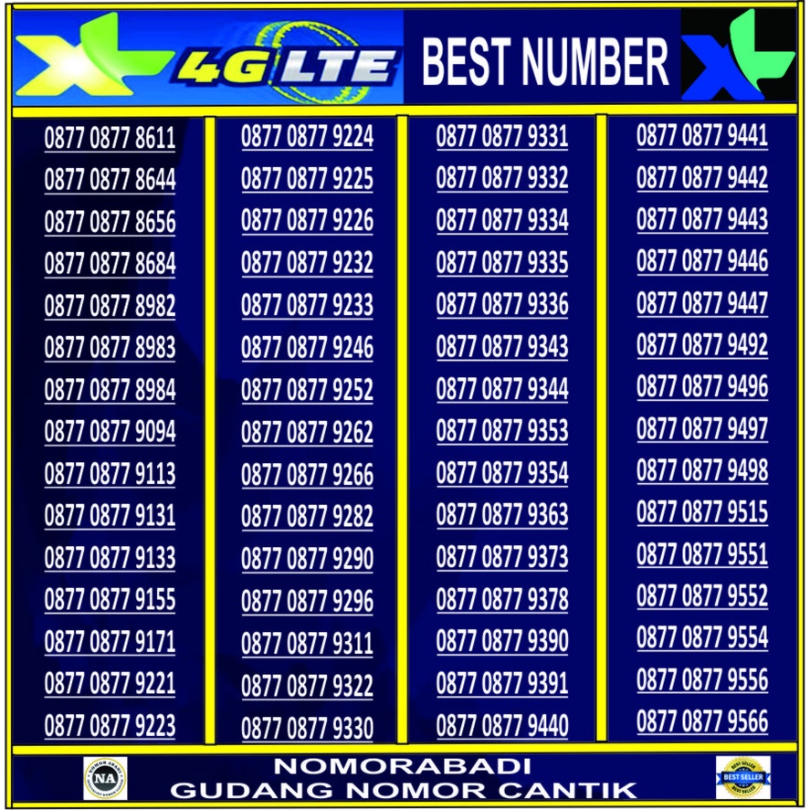 NOMOR CANTIK XL 4G 0877 0877 H150