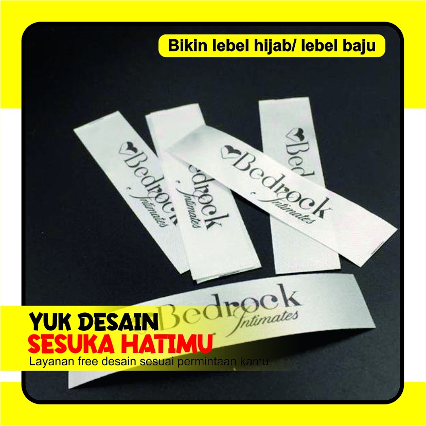 

Lebel hijab / lebel baju bahan satin / lebel / satin / custom lebel