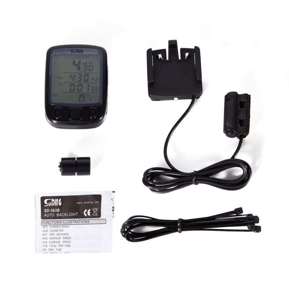 SunDING Speedometer Sepeda Backlight LCD - SD-563APACKAGE CONTENTS