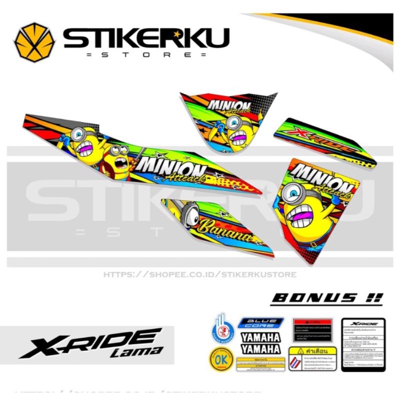 STIPING XRIDE OLD / XRIDE 115 / LAMA VARIASI / STICKER XRIDE