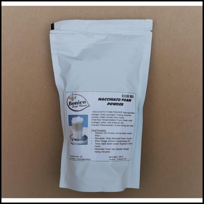 

BEST DEAL BONICO MACCHIATO FOAM POWDER TOPING 500GR TOPING BUSA MACHIATO MACIATO !!!!!