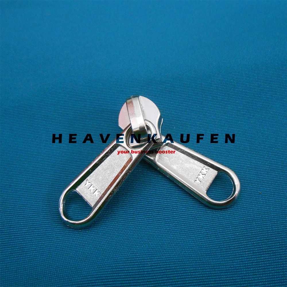 Kepala Resleting / Kepala Zipper YKK Dobel Double Ganda Dua Kepala No 5 Nikel Silver Panjang