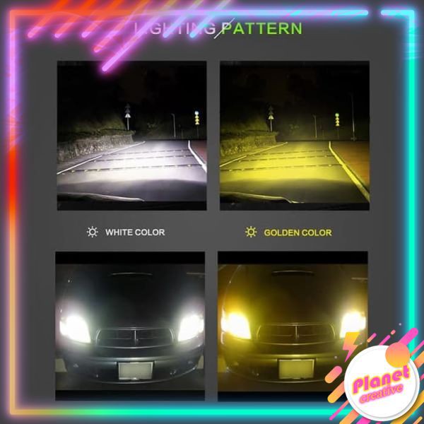 Fog Lamp Lampu Kabut Soket H16 H3 Dual Color Putih Kuning