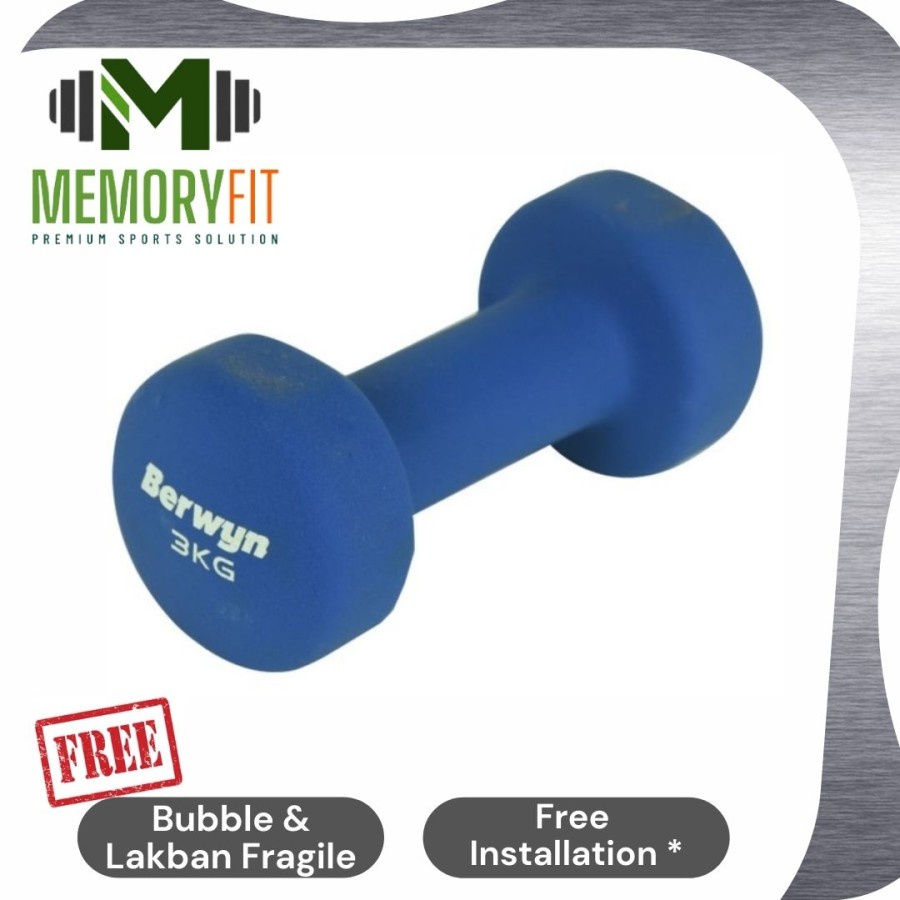 BERWYN NEOPRENE 3 KG DUMBELL / DUMBBELL / BARBELL