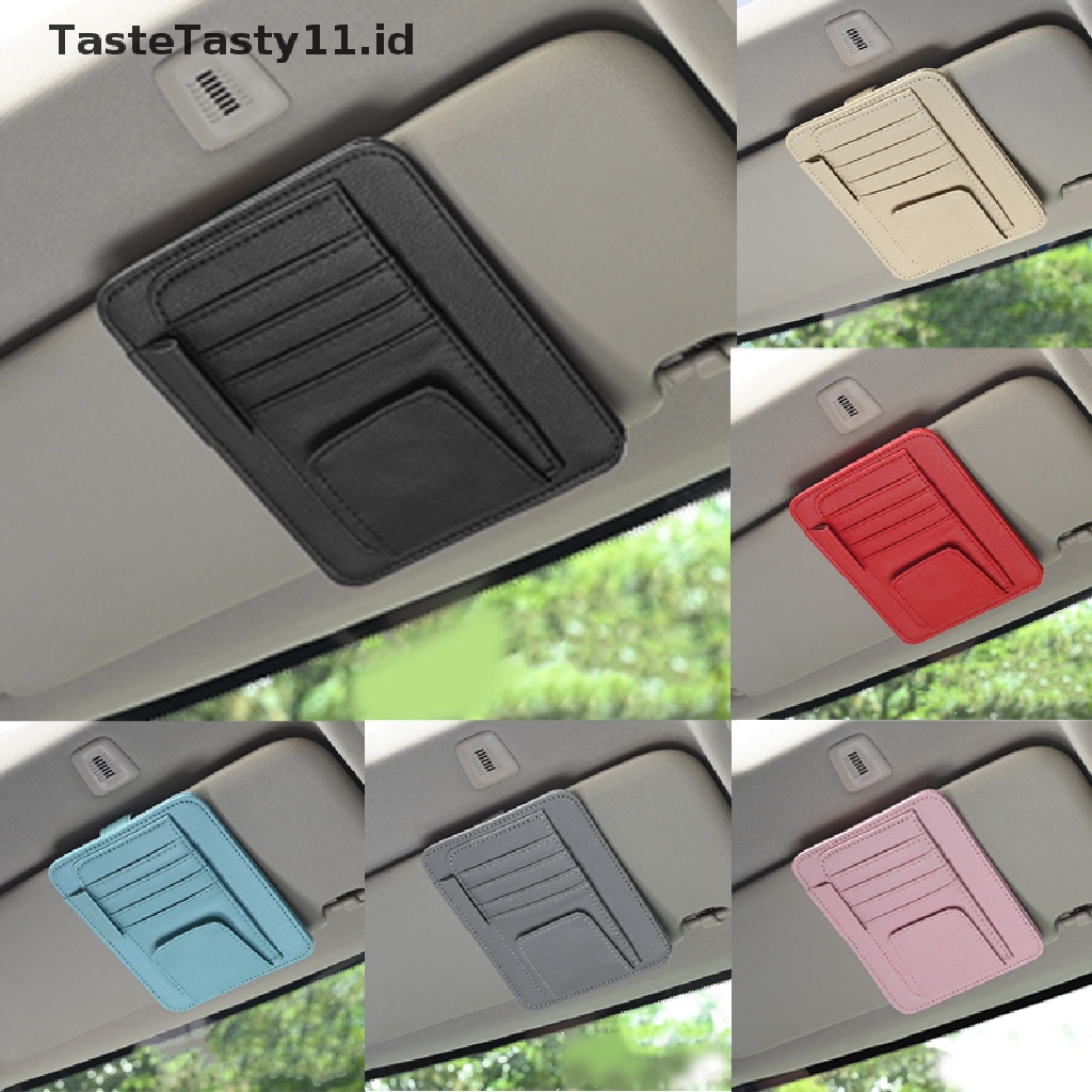 Tastetasty Kotak Penyimpanan Kacamata / Kartu Untuk Sun Visor Mobil