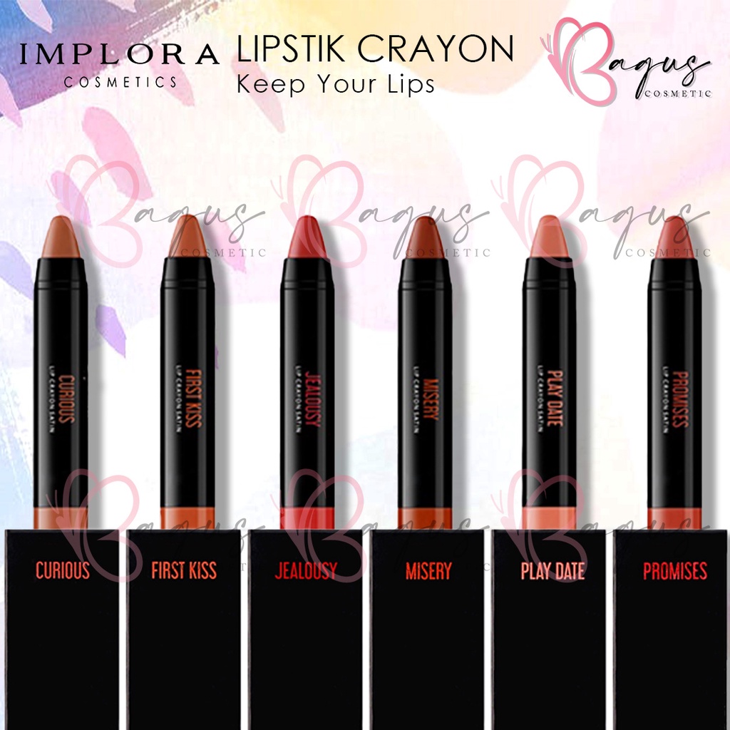 ⭐BAGUS⭐ IMPLORA Lip Crayon Satin | Lipstick Pigmented