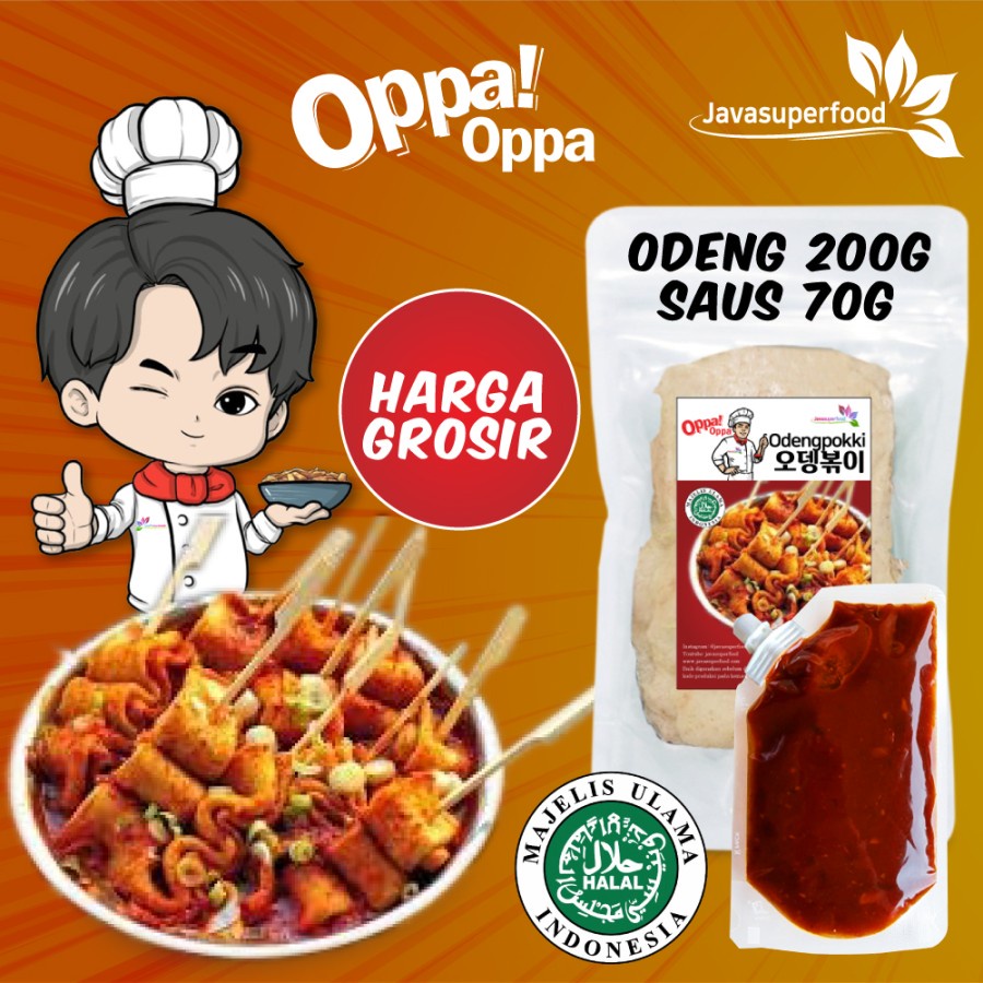 Oden Odeng Eomuk Korean Fish Cake 200g + Saus Tokpoki 70g [ Halal ]