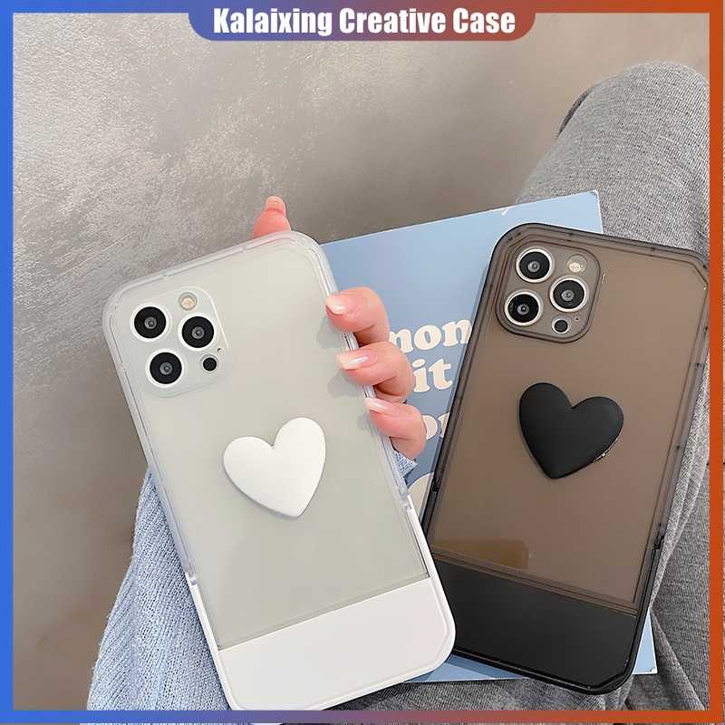 Casing Hati Transparan Holder Telepon Invisible Untuk iPhone 14 Pro Max 13Pro Max 7Plsu 8Plus Hard Casing