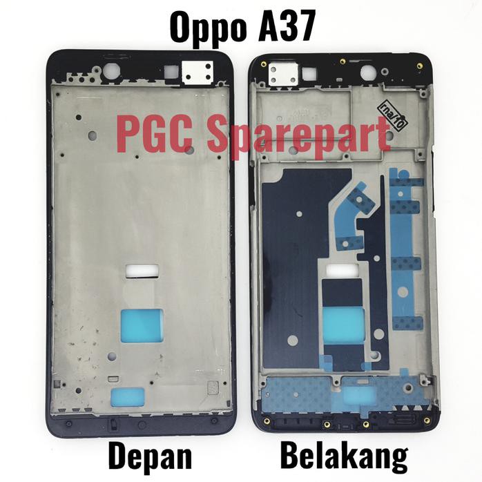 Ori Frame Bezzel Oppo A37 A37F Bezel Tulang Tengah Dudukan Lcd & Mesin - Putih F2B4