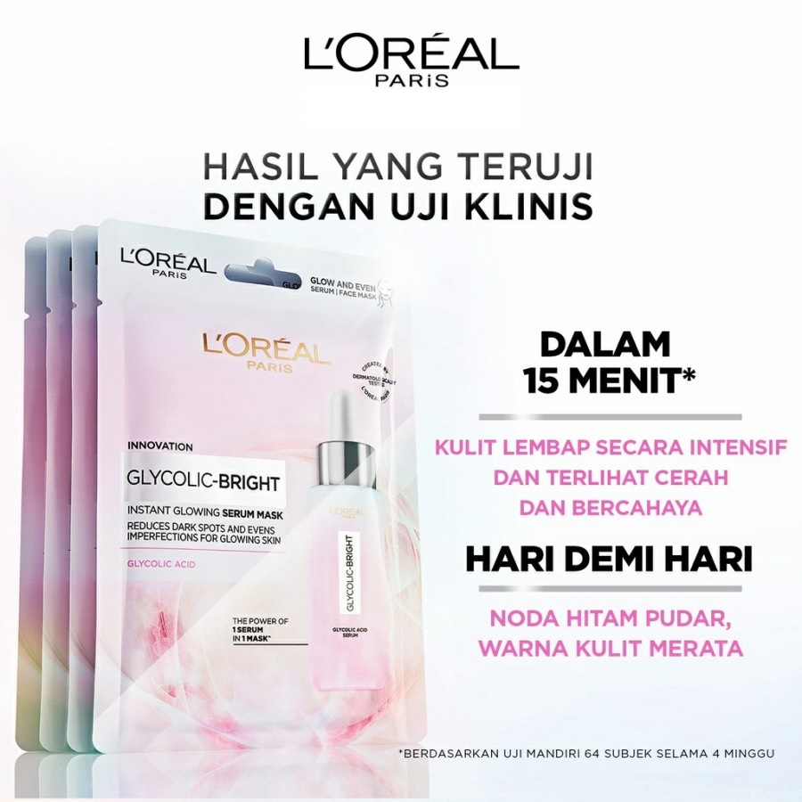 ★ BB ★ L'Oreal Paris Glycolic Bright Instant Glowing Serum Mask | Skincare Masker Wajah Loreal Glyco