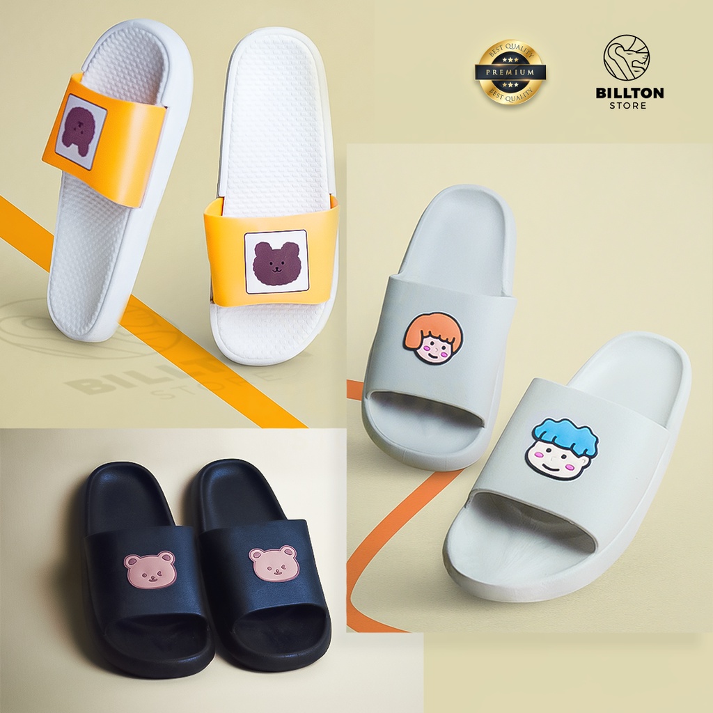 Sandal Karet Selop Wanita Slip On Cute Empuk Premium &amp; Tebal