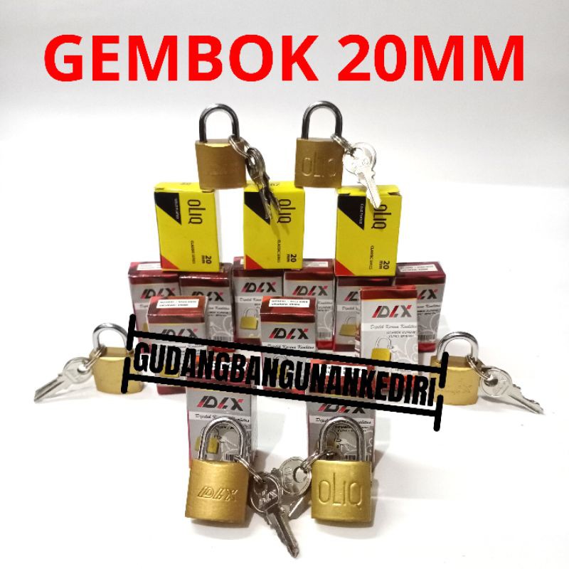 [PROMO] gembok kuning 20mm oliq 20 mm gembok koper kuning