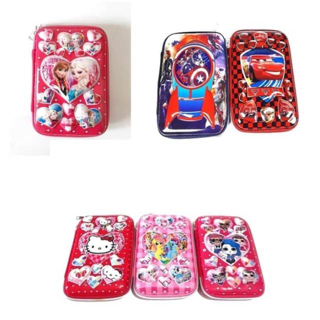 

Tempat pensil smiggle Look A Like LOL, Frozen, Cars, Captain america, little pony, hello kitty