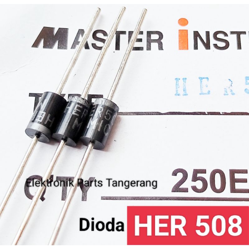 (1 Buah) DIODA HER508 ULTRA FAST RECOVERY DIODE DIODA HER 508 ULTRA FAST DIODE HER508 DIODE HER 508