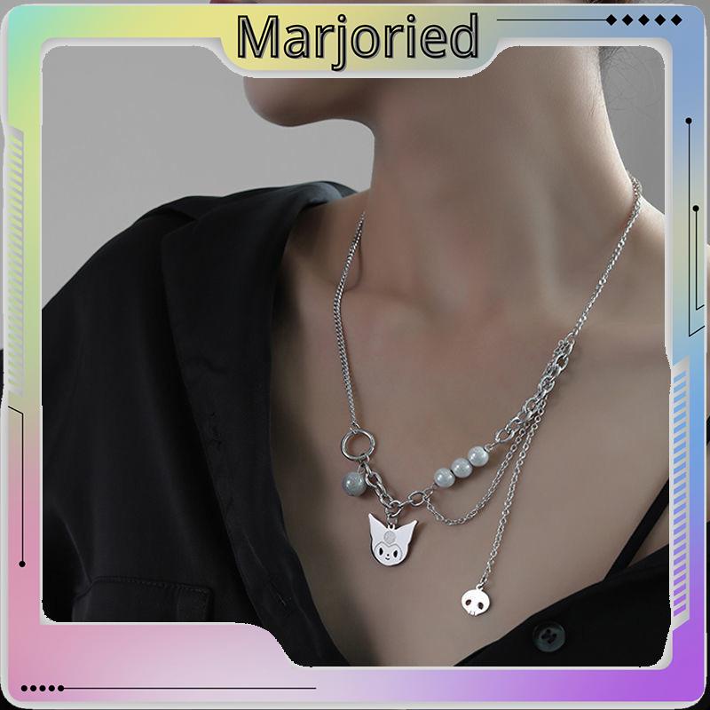 Kalung Rantai Mutiara Mosaik Multilayer-MJD