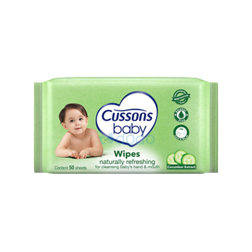 Cussons Baby Wipes Naturally Refreshing 50`S - Tisu Basah