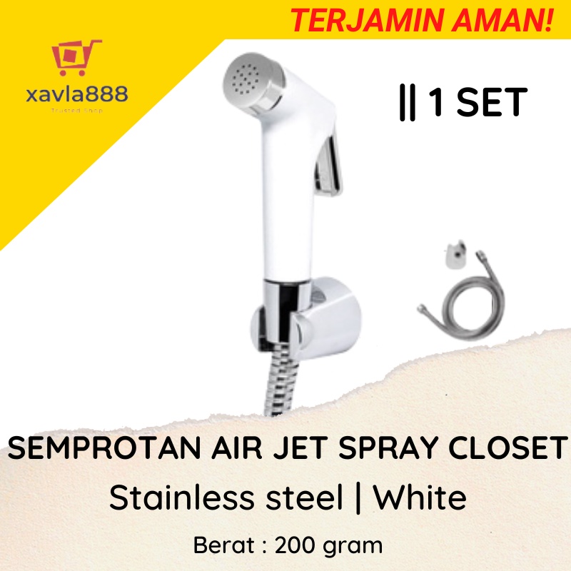 JET SHOWER CLOSET WHITE | TOILET CLOSET WASHER  WC SEMPROTAN DUDUK | WARNA PUTIH | BISA COD | xavla888store