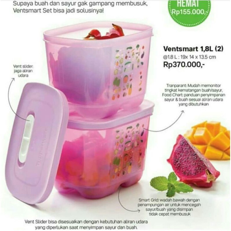 Tupperware Ventsmart/ Tupperware Toples Murah/ Tupperware Wadah Penyimpanan Makanan Murah