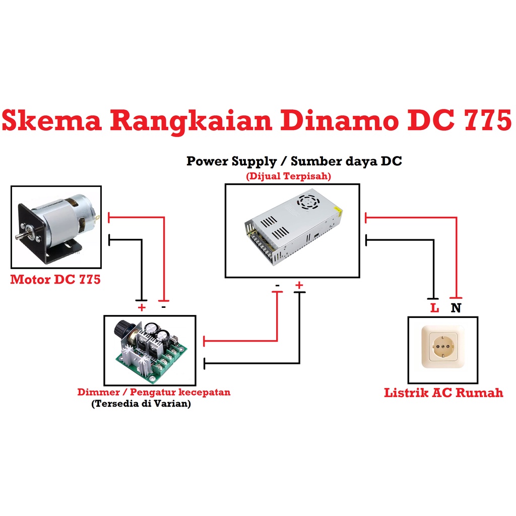 [HAEBOT] Dinamo Bracket DC Motor 775 5mm Bor DIY RPM Tinggi Kuat High Speed Power Mikro Brush RS 775 Kipas Fan Brushless