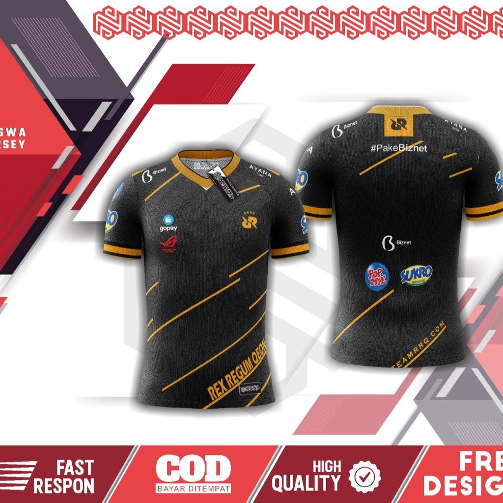 JERSEY RRQ ESPORT HITAM OLD | KAOS JERSEY RRQ HITAM GAMING