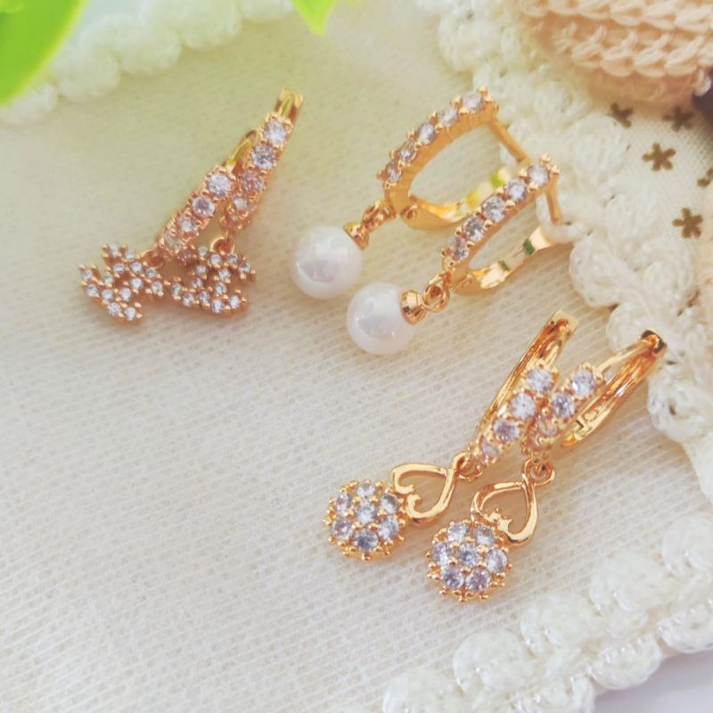 Anting Jurai Xuping Emas Permata Anting Fashion Cantik