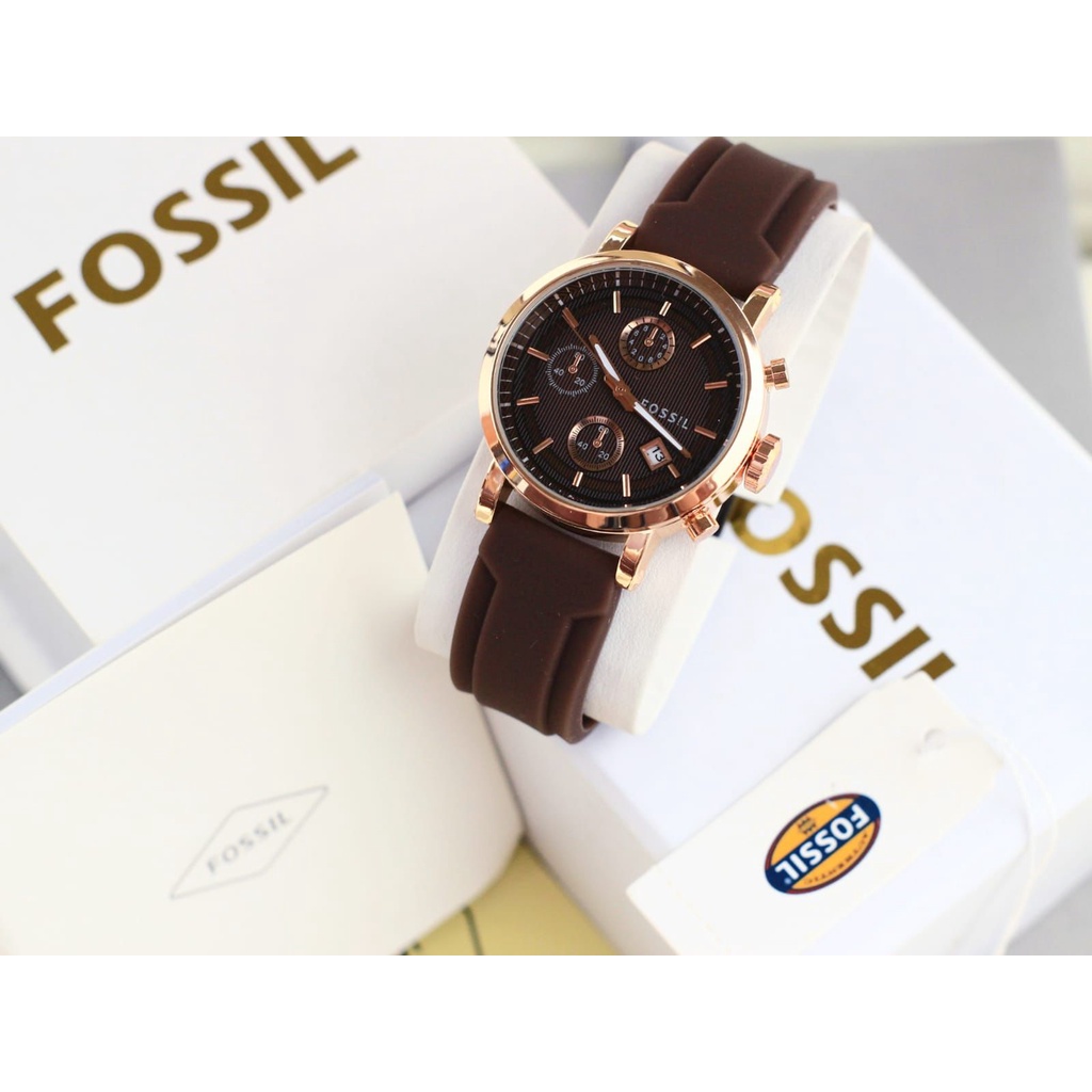 Grosiran Jam Tangan Fashion Wanita FL35100SV Analog Strap Rubber Tanggal Aktif Inckude Box Exclusive (COD)