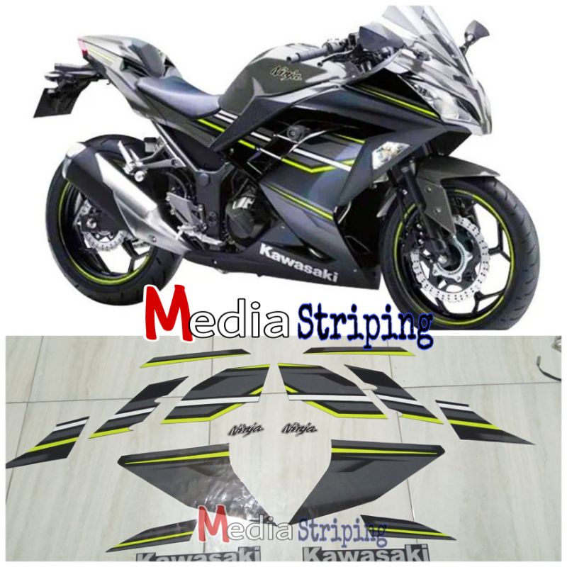 Sticker Striping Ninja 250FI ABS (LTD) 2017 ( GREY )