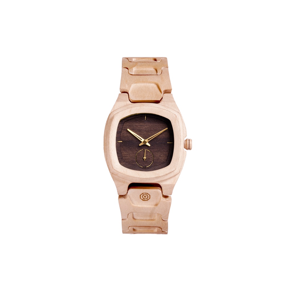 Matoa Way Kambas Mini Jam Tangan Kayu Pria/Wanita/Unisex - Maple