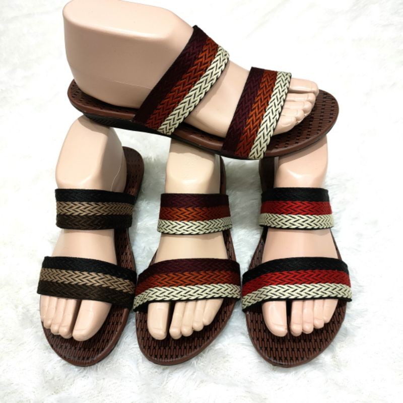 Sandal wanita murah turki rajut ban 2 (3 warna) Felonie MRK 02