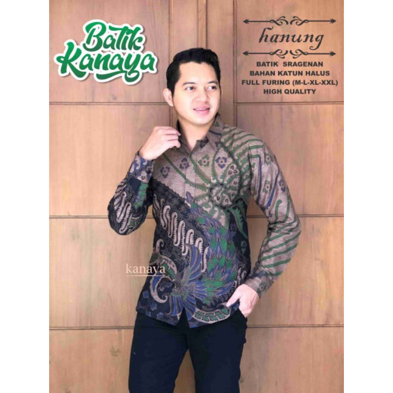 Kanaya Kemeja Batik Pria Lengan Panjang Full Furing HANUNG