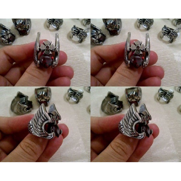 Cincin Hammer of Thor Red Stone Stainless Steel.tt