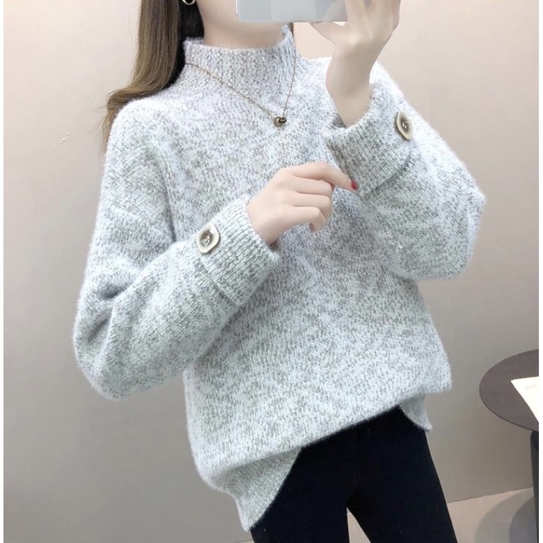 Sweater winter wanita atasan thermal hangat import baju rajut bromo Gala korea knitted musim dingin