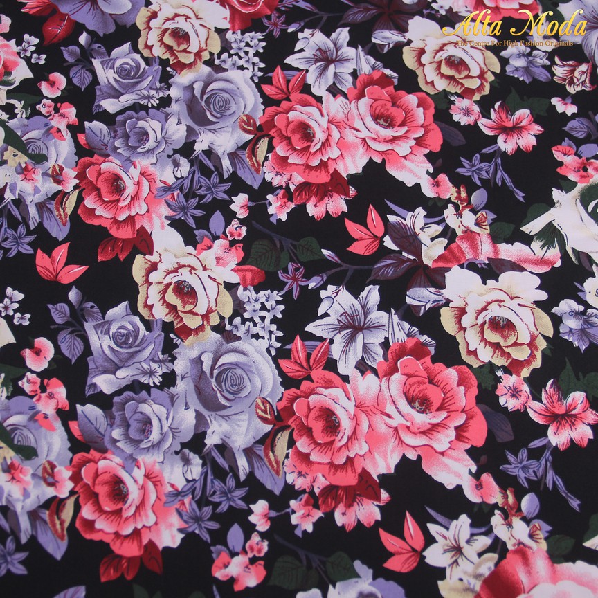 

Alta Moda Katun Motif Fancy Lavender Pink - Black Kain Premium (1M)
