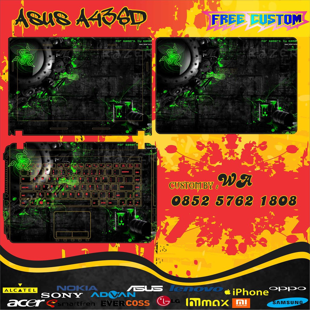GARSKIN LAPTOP Asus A43SD FULL BODY 2