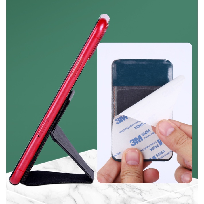 HD002 3 in 1 Invisible Magnetic Phone Grip, Phone Stand &amp; Sticky Card Holder