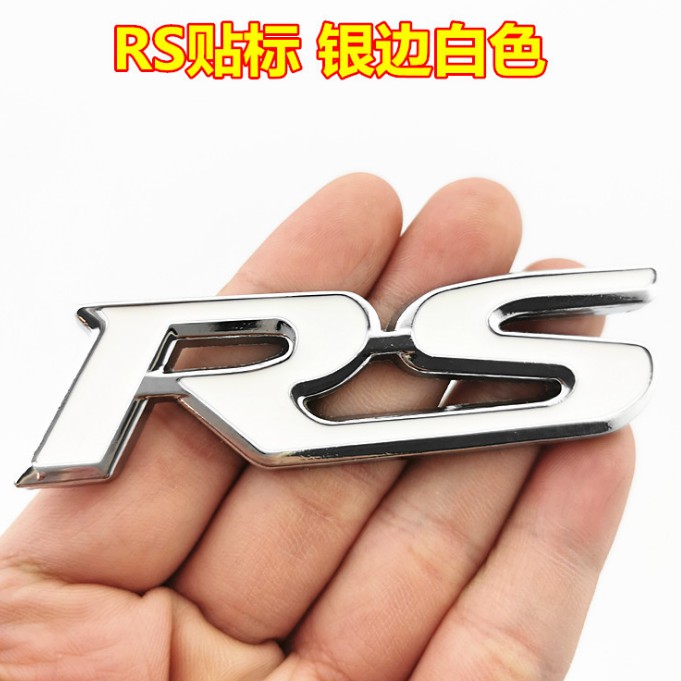 1pc Stiker Emblem Logo RS Bahan Metal Steel Dengan Sekrup Untuk Honda FIT JAZZ GK5