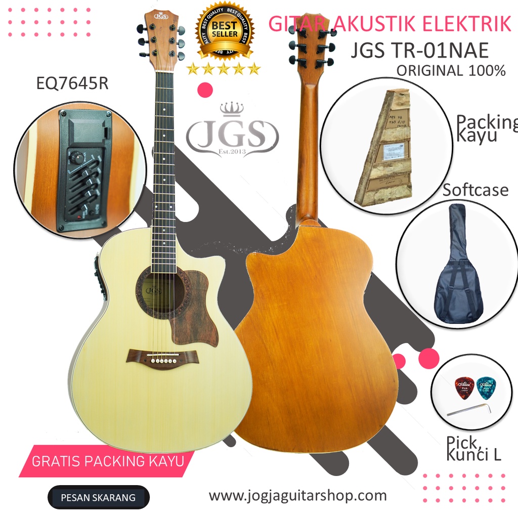 GITAR AKUSTIK ELEKTRIK TR-01NAE (EQ 7545 R) JOGJA GUITAR SHOP