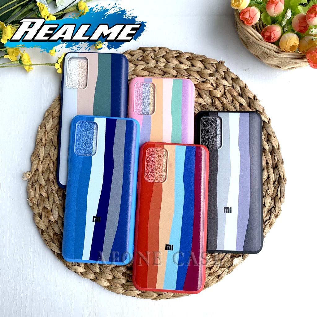 Casing Rainbow Realme Silikon Motif Pelangi Gradasi C21Y C12 Narzo 20 C25Y 8 C20 C15