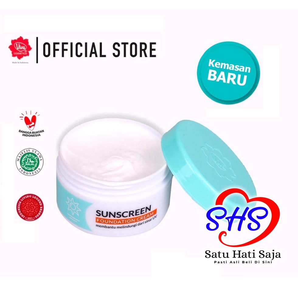 VIVA SUNSCREEN FOUNDATION 22 GRAM / SUNBLOCK / TABIR SURYA