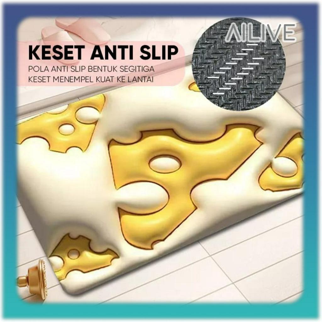 Keset Kaki 3D Diatomite Anti Slip / Keset Kamar Mandi Motif Timbul Keset Kaki Karakter