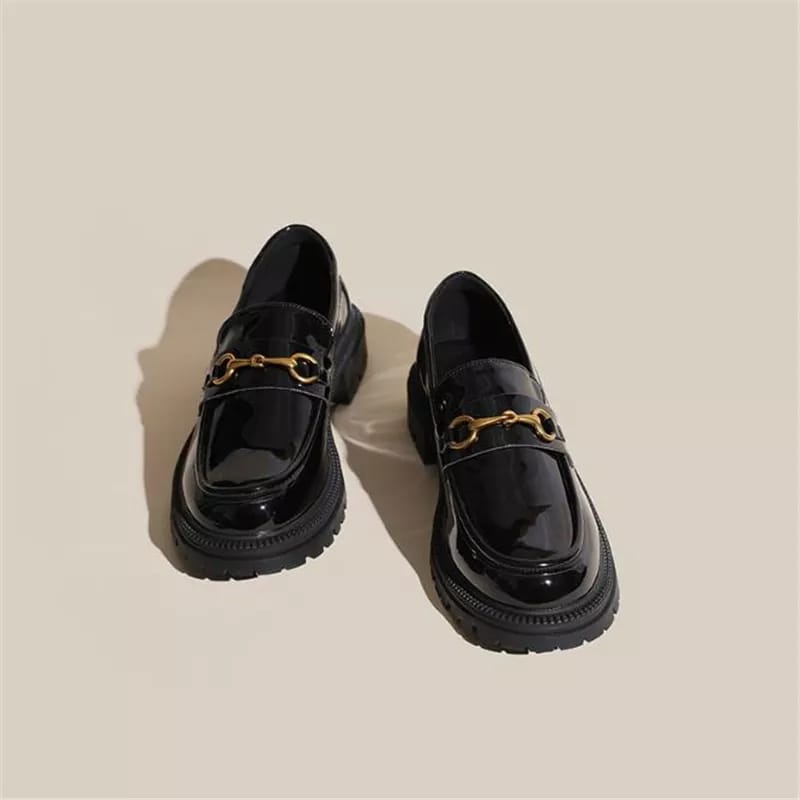 SEPATU DOCMART WANITA / SEPATU LOAFERS PREMIUM TIARA GLOSY PREMIUM 4401