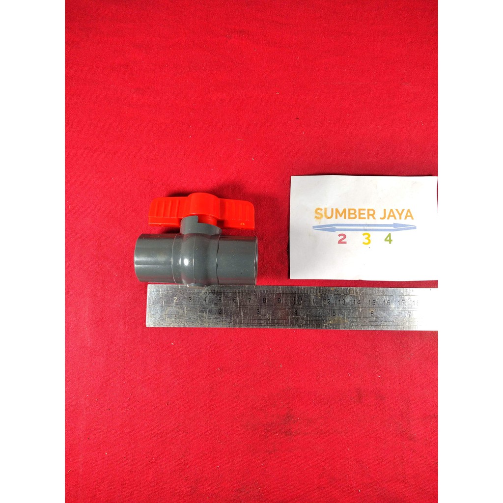 STOP KRAN PIPA 1/2   /  BALL VALVE 1 PER 2  INCH PVC TERMURAH