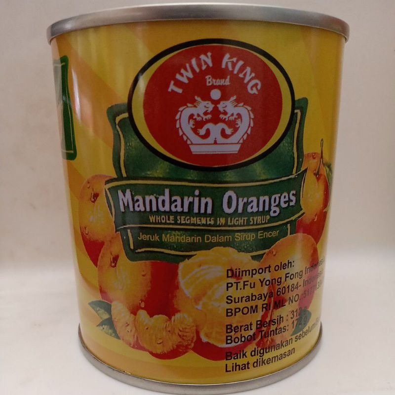 

Jeruk Kaleng / Jeruk Mandarin Orange Twin King 312 gr