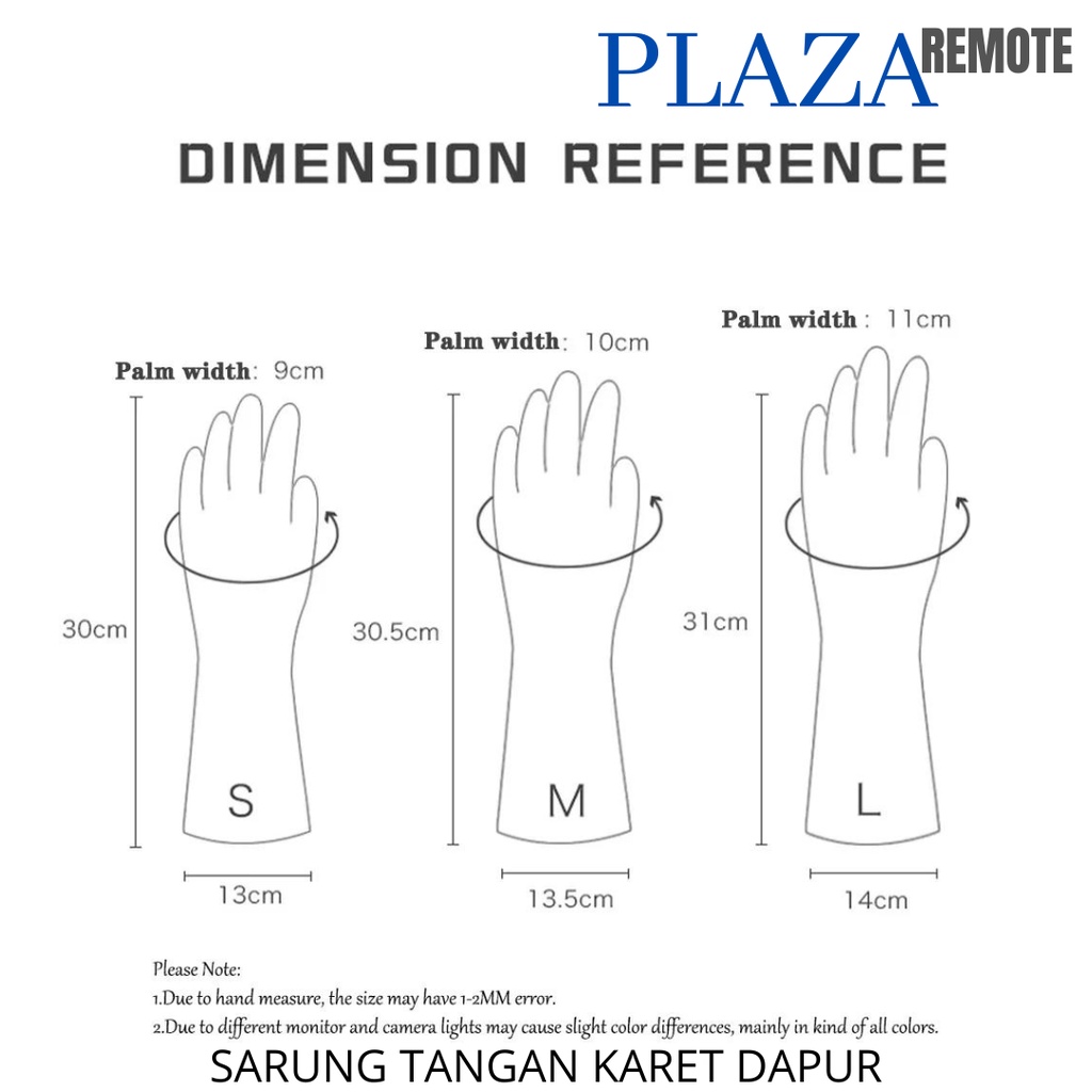 SARUNG TANGAN KARET LATEX PUTIH PERLENGKAPAN DAPUR PANJANG DAPAT DICUCI PUTIH